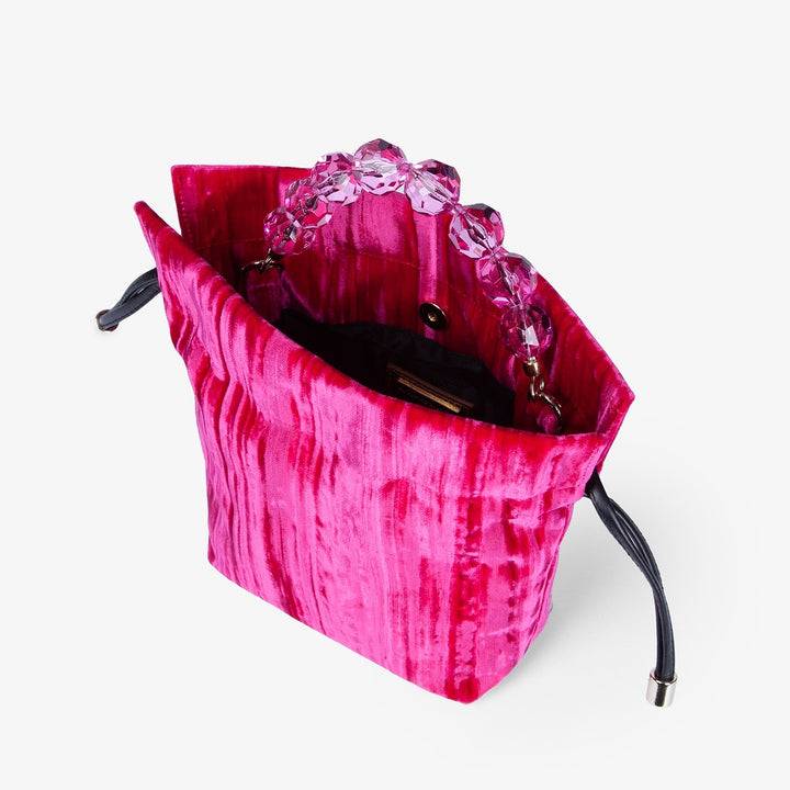 Roberta Gandolfi Sirenetta Tulip Velluto Plissè E Manico Gioiello