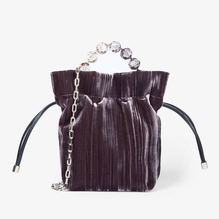 Roberta Gandolfi Sirenetta Tulip Velluto Plissè e manico gioiello Roberta Gandolfi Sirenetta Tulip Velluto Plissè e manico gioiello