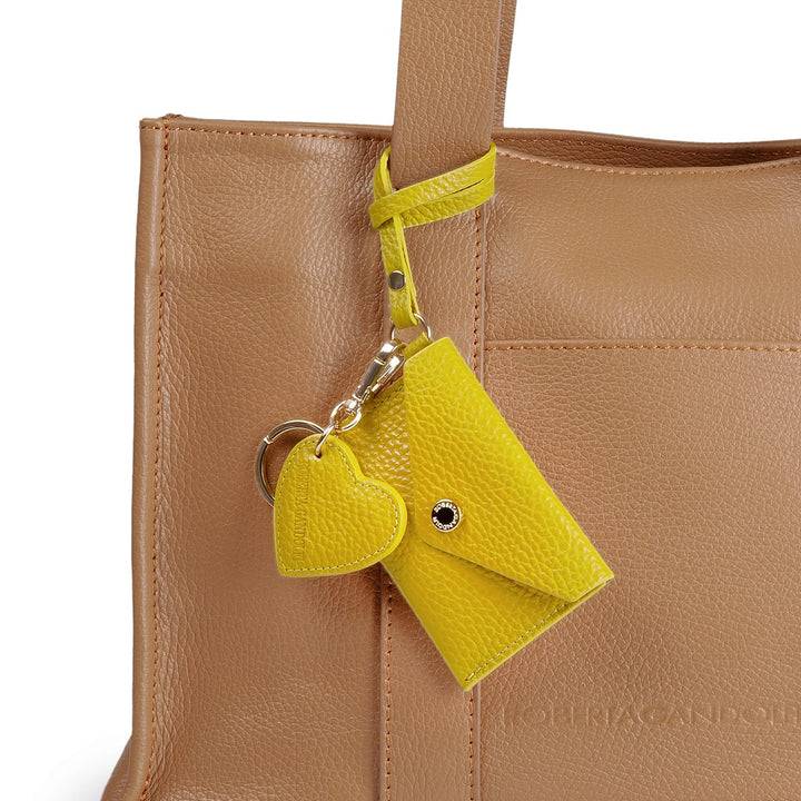 Roberta Gandolfi Tessa Shopping In Pelle Con Charms Colorato E Pratica Tasca Esterna