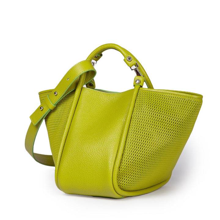 Roberta Gandolfi Yuma Medium 3 In 1 Borsa A Mano In Pelle Trasformabile Con Tracolla Staccabile