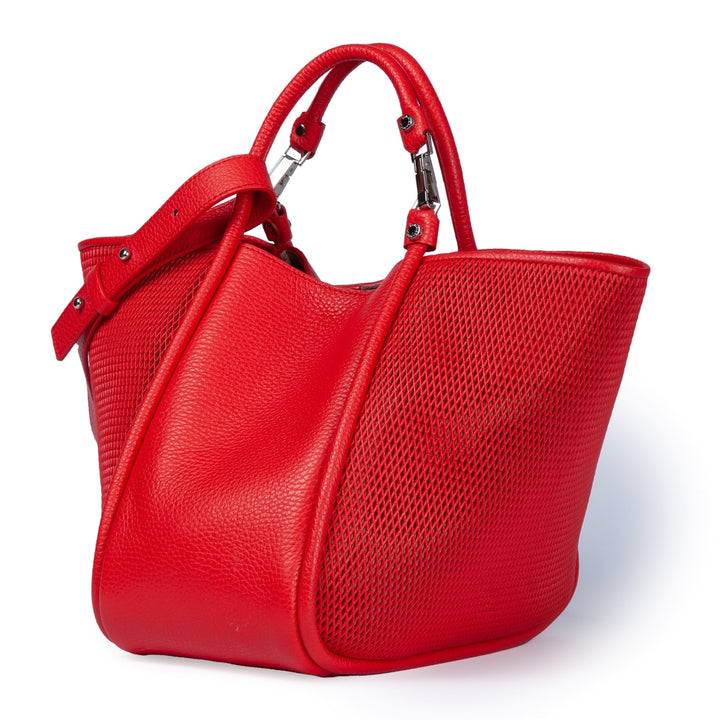 Roberta Gandolfi Yuma Medium 3 In 1 Borsa A Mano In Pelle Trasformabile Con Tracolla Staccabile