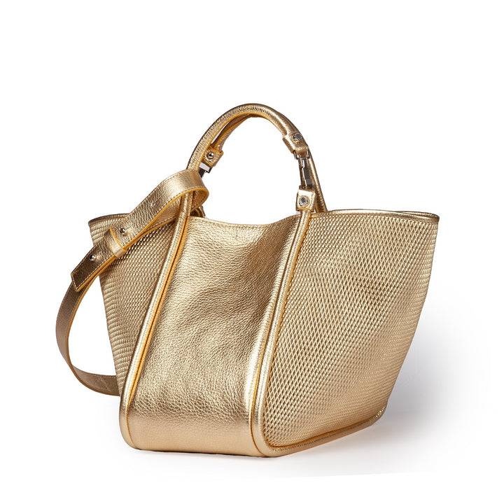Roberta Gandolfi Yuma Small 3 In 1 Borsa A Mano In Pelle Trasformabile Con Tracolla Staccabile