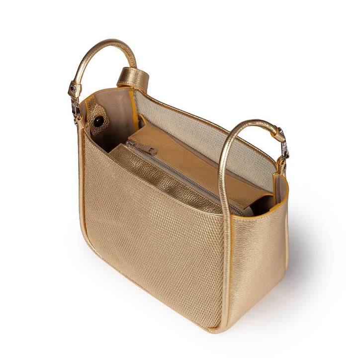 Roberta Gandolfi Yuma Small 3 In 1 Borsa A Mano In Pelle Trasformabile Con Tracolla Staccabile