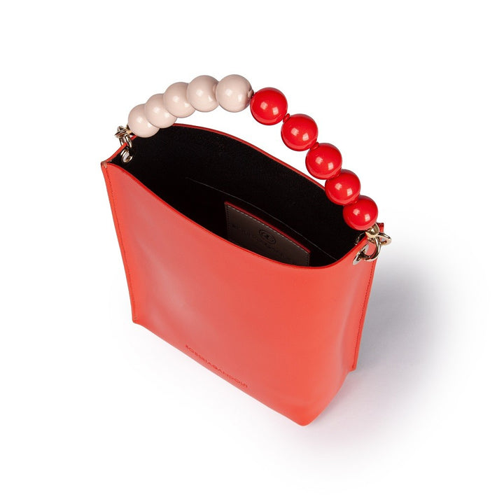 Roberta Gandolfi Zoe Mini Bag In Pelle Bicolor E Manico Gioiello