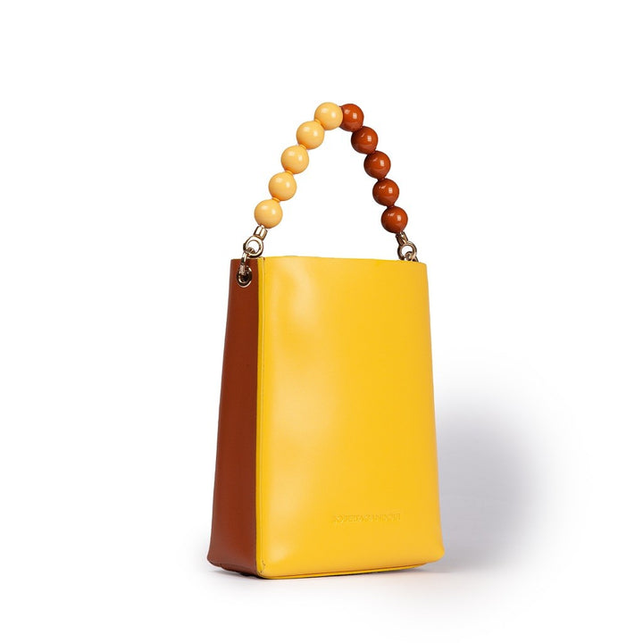 Roberta Gandolfi Zoe Mini Bag In Pelle Bicolor E Manico Gioiello