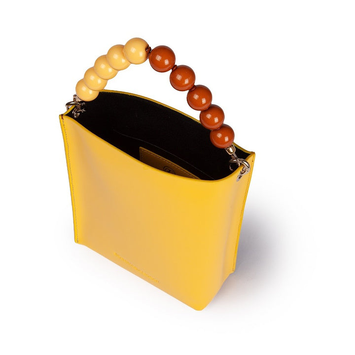 Roberta Gandolfi Zoe Mini Bag In Pelle Bicolor E Manico Gioiello