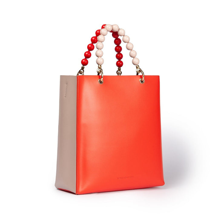 Roberta Gandolfi Zoe Tote Bag In Pelle Bicolor E ManicI Gioiello