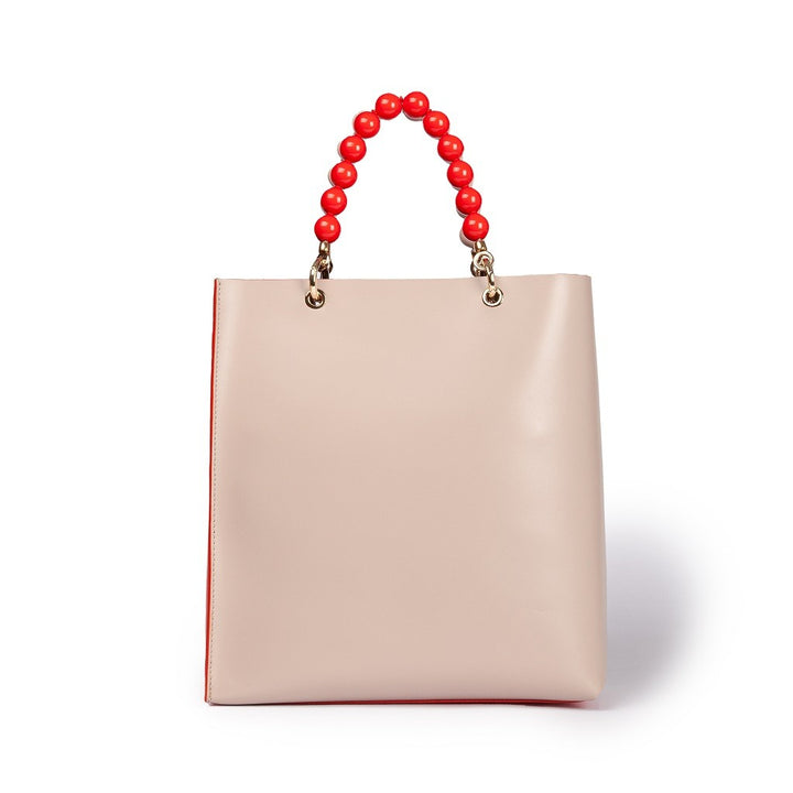 Roberta Gandolfi Zoe Tote Bag In Pelle Bicolor E ManicI Gioiello