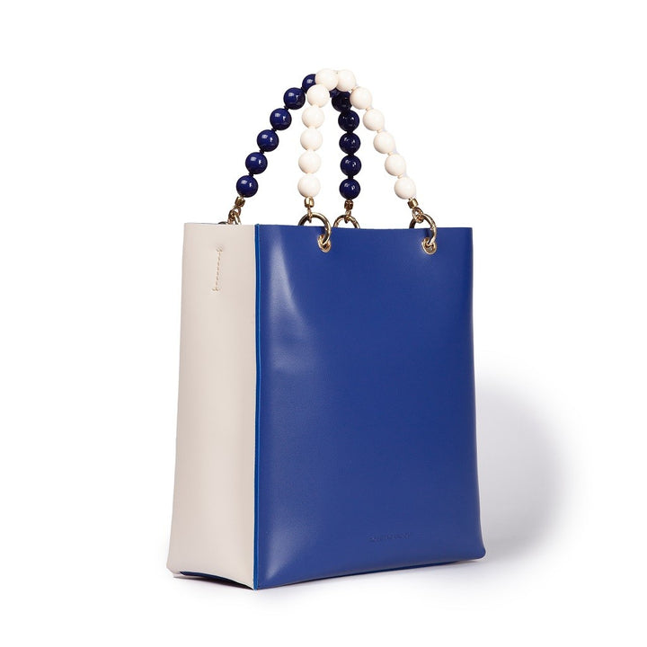 Roberta Gandolfi Zoe Tote Bag In Pelle Bicolor E ManicI Gioiello