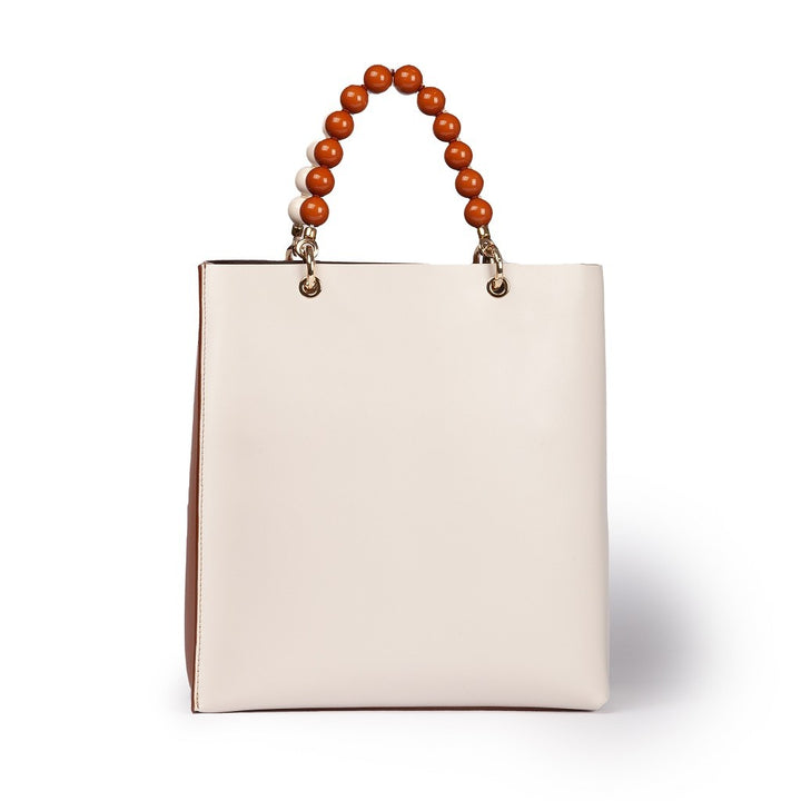 Roberta Gandolfi Zoe Tote Bag In Pelle Bicolor E ManicI Gioiello