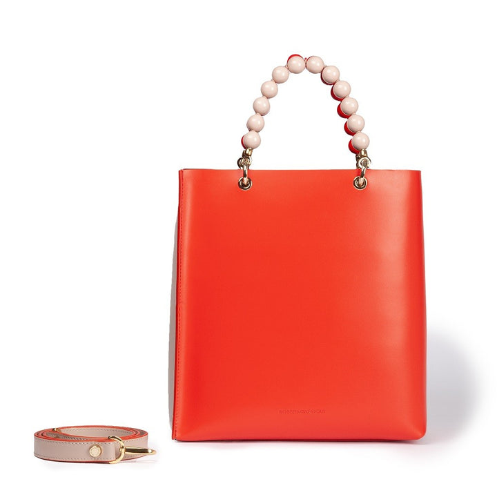 Roberta Gandolfi Zoe Tote bag in pelle bicolor e manicI gioiello