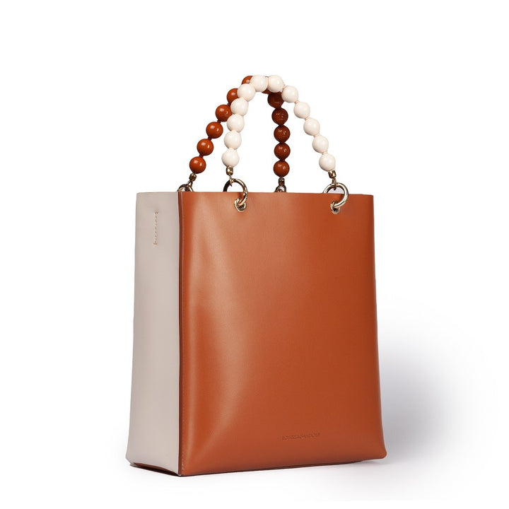 Roberta Gandolfi Zoe Tote Bag In Pelle Bicolor E ManicI Gioiello