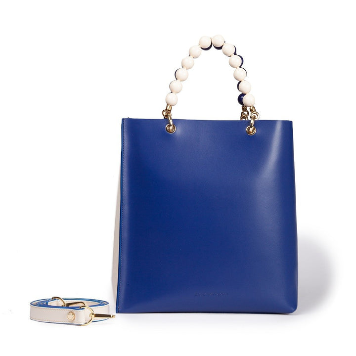 Roberta Gandolfi Zoe Tote bag in pelle bicolor e manicI gioiello