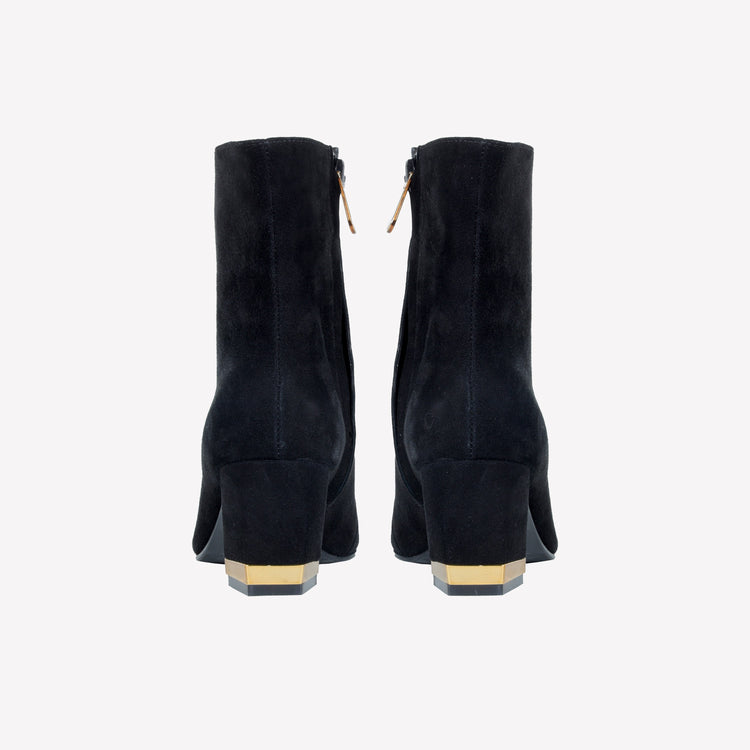 Roberto Festa ANKLE BOOT IN CAMOSCIO CON DETTAGLIO METALLICO COLOR ORO AMBRATO RISAS