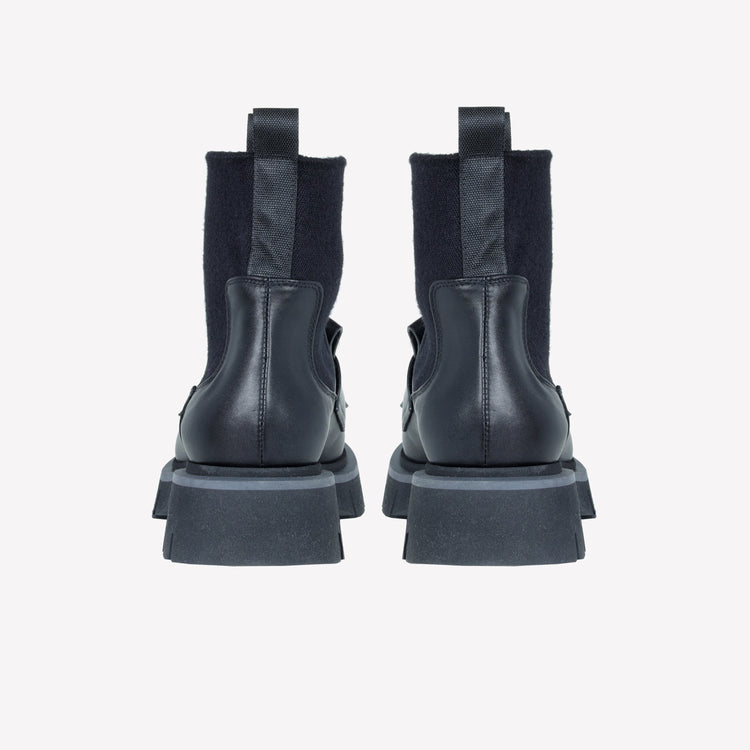 Roberto Festa ANKLE BOOT IN VITELLO CON ELASTICO IN LANA E FRANGIA IN PELLE PAULA