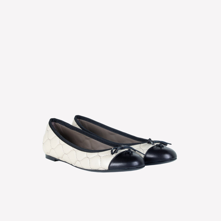 Roberto Festa BALLERINA IN NAPPA ALCE CON RICAMO TRAPUNTATO E PUNTINA FLY