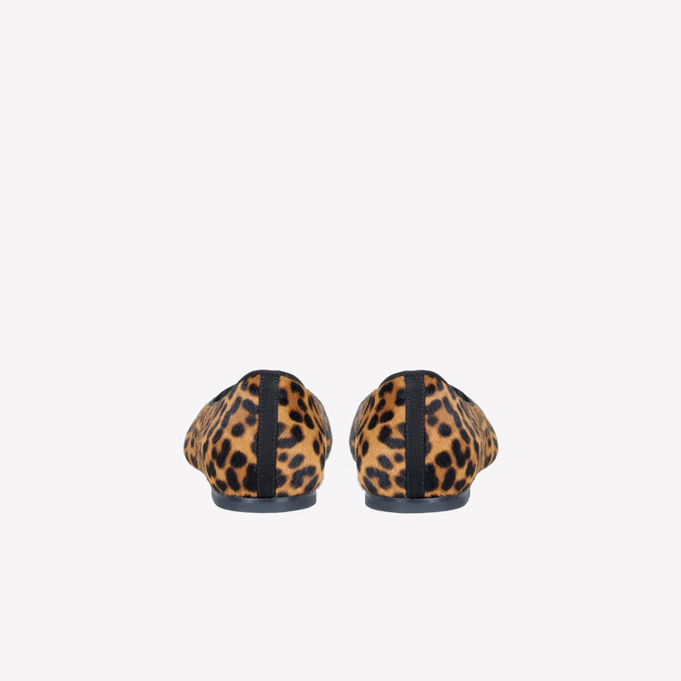 Roberto Festa BALLERINA IN PELLE DI VITELLO CON STAMPA LEOPARDATA CON RICAMO RF FELIX