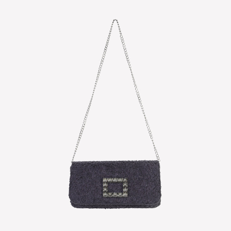 Roberto Festa BORSA IN BOUCLE NERO CON ACCESSORIO STRASS CAPRI LUX Roberto Festa BORSA IN BOUCLE NERO CON ACCESSORIO STRASS CAPRI LUX
