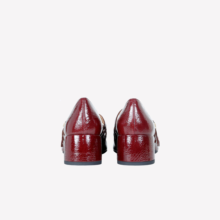 Roberto Festa DECOLLETE’ MARY JANE IN VERNICE BORDEAUX CON CINTURINI CIRCE