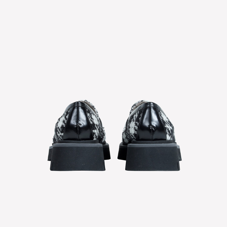 Roberto Festa MOCASSINO IN TWEED CON ACCESSORIO GOMMATO LOGO OFRA