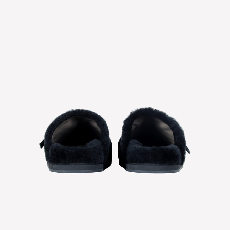 Roberto Festa MULES IN MONTONE NERO CON FIBBIA CRISTALLI MARCUS