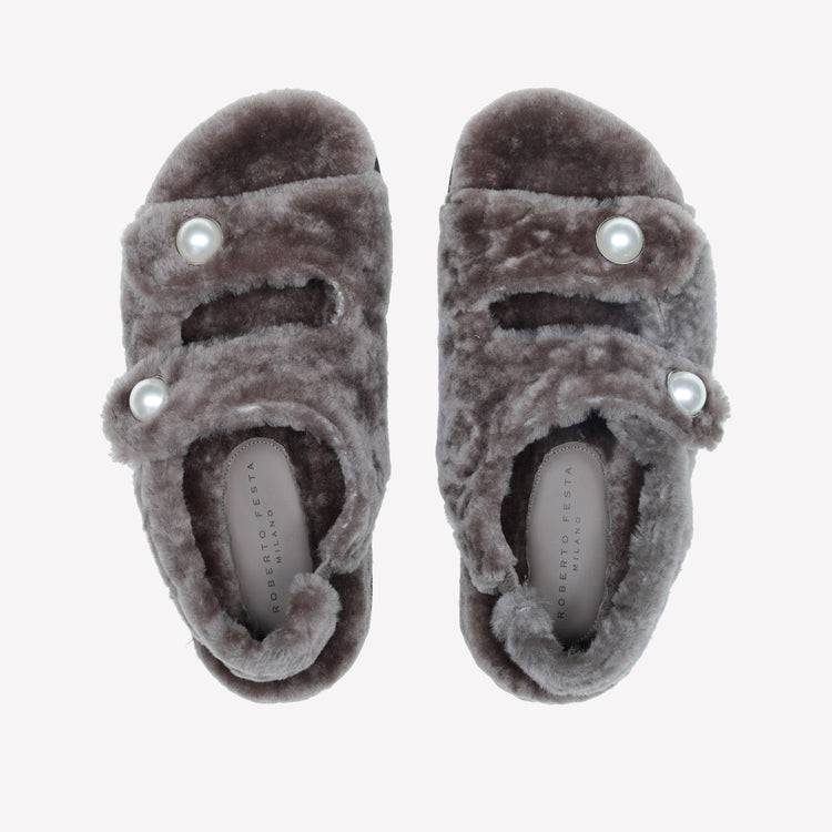 Roberto Festa SANDALO IN MONTONE CON ACCESSORIO PERLA COLLIN