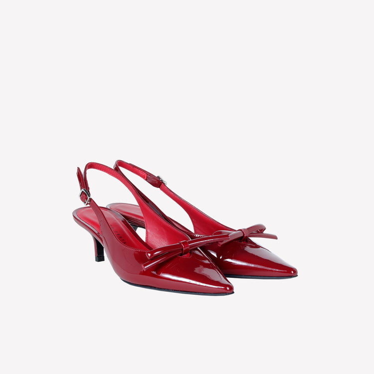 Roberto Festa SLINGBACK IN VERNICE ROSSA CON FIOCCHETTO SENYA