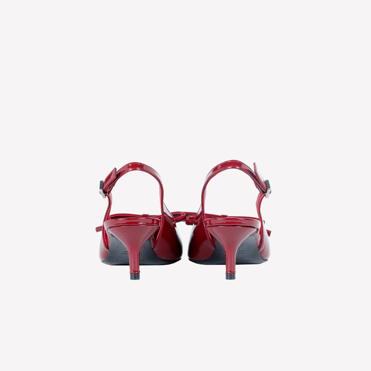 Roberto Festa SLINGBACK IN VERNICE ROSSA CON FIOCCHETTO SENYA