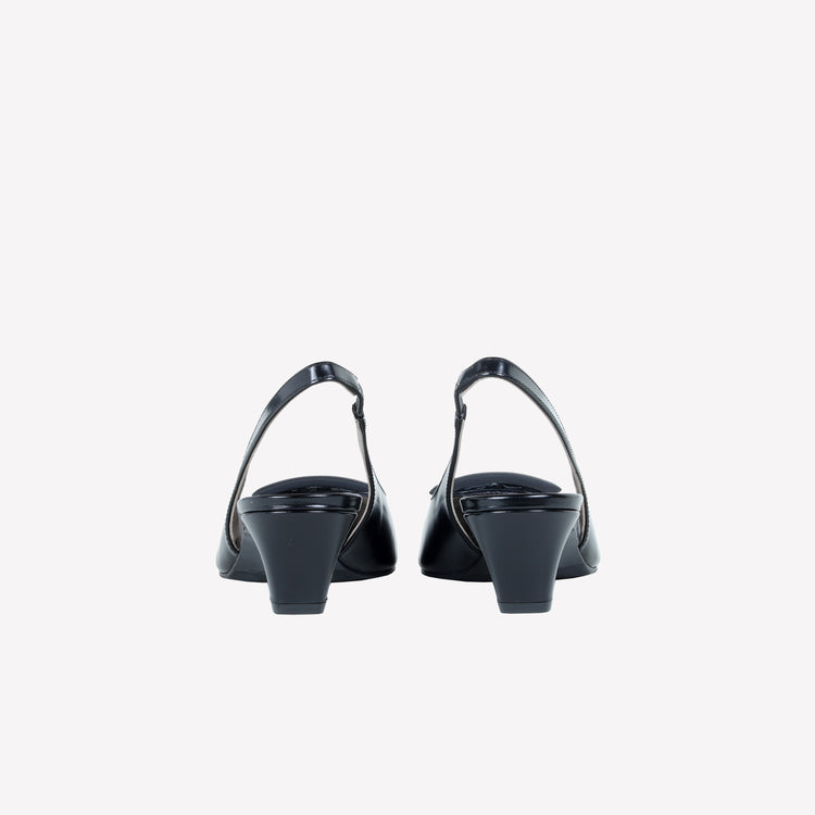 Roberto Festa SLINGBACK IN VITELLO SPAZZOLATO NERO CON FIBBIA GOMMATA DORIEN
