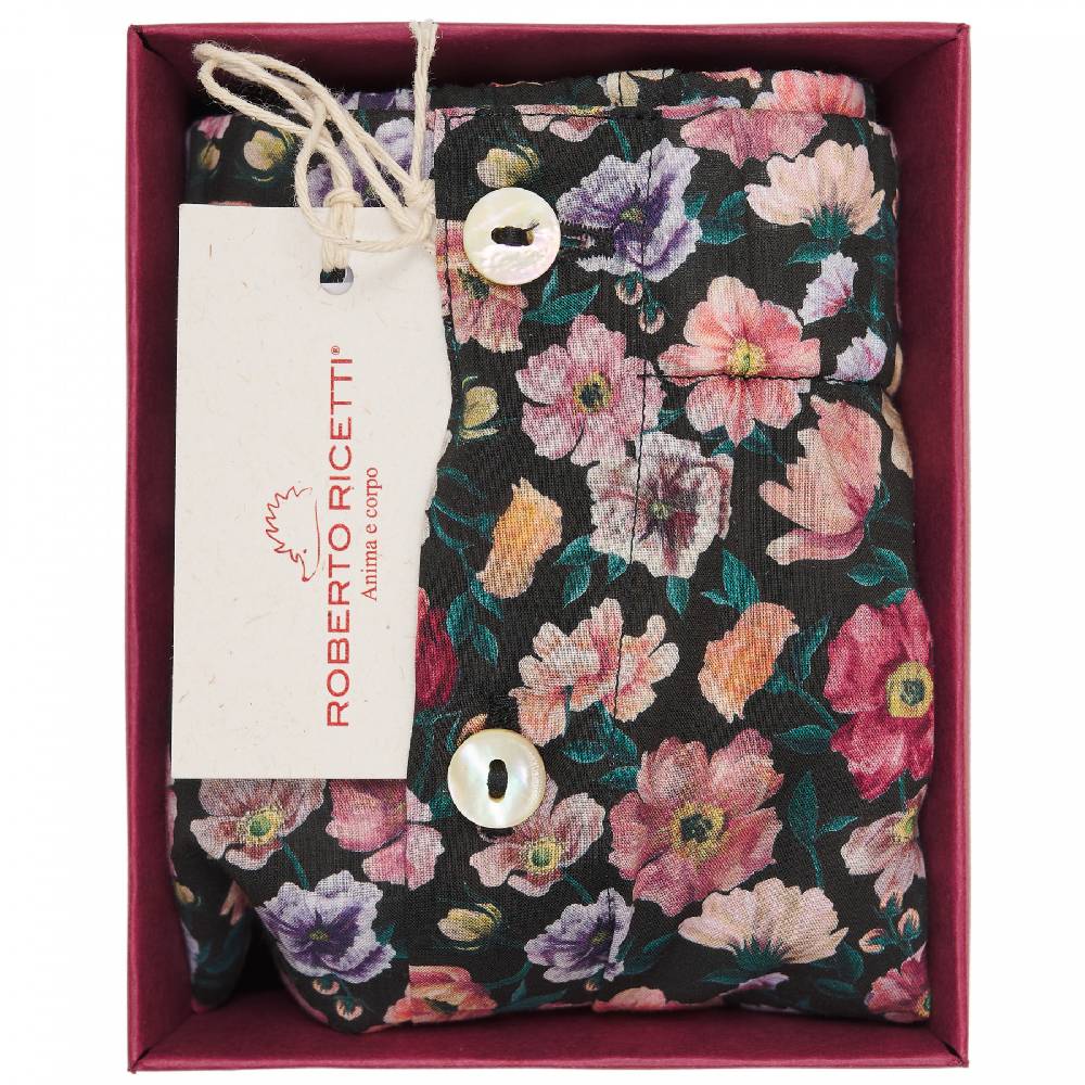 Roberto Ricetti BOXER COULOTTE DONNA - FIORE BASE NERA