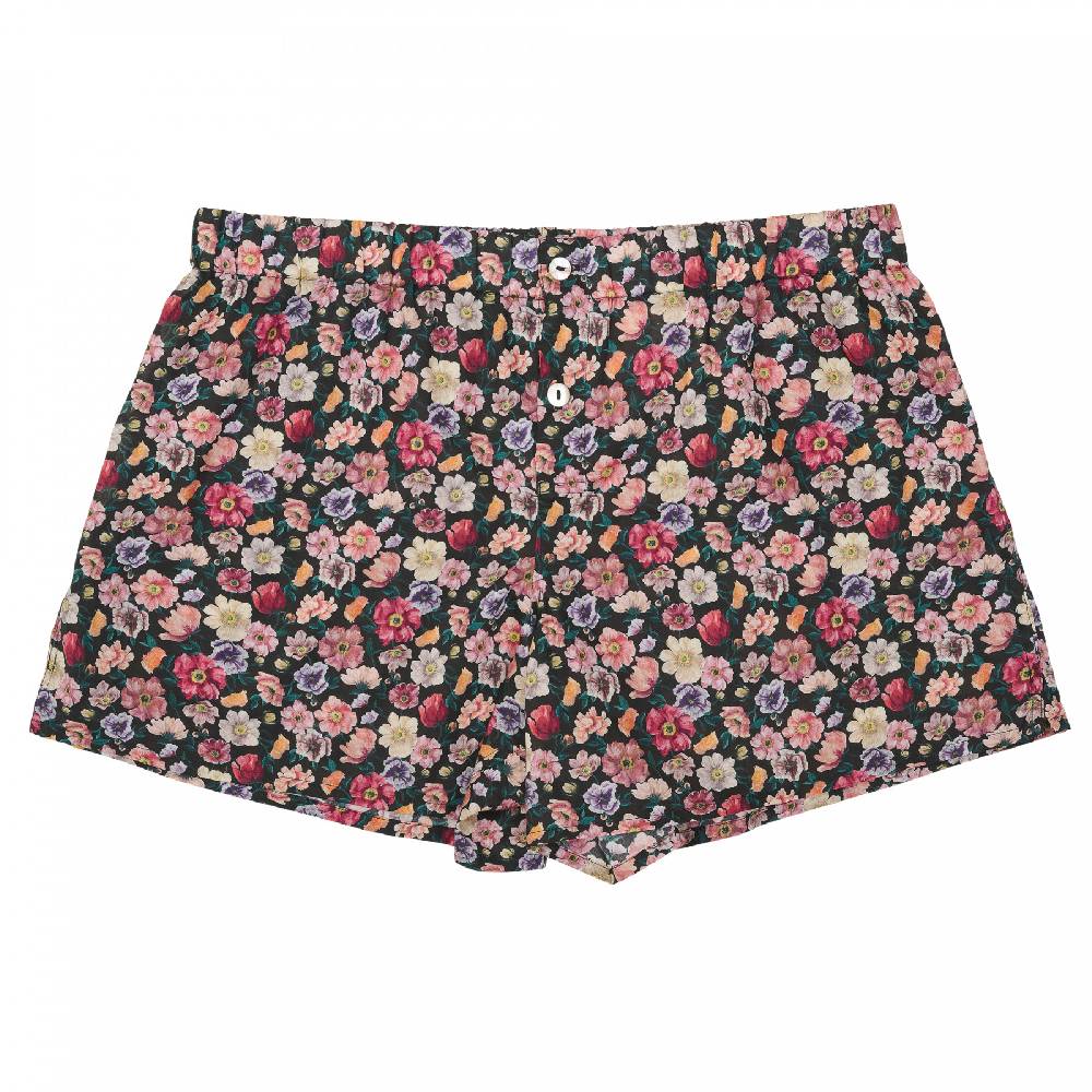 Roberto Ricetti BOXER COULOTTE DONNA - FIORE BASE NERA