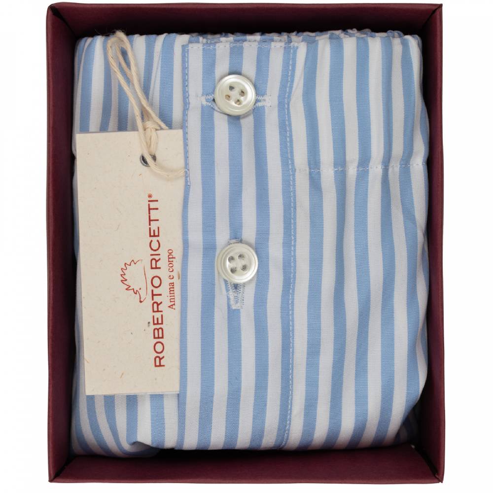 Roberto Ricetti BOXER COULOTTE DONNA - RIGA CLASSICA AZZURRA
