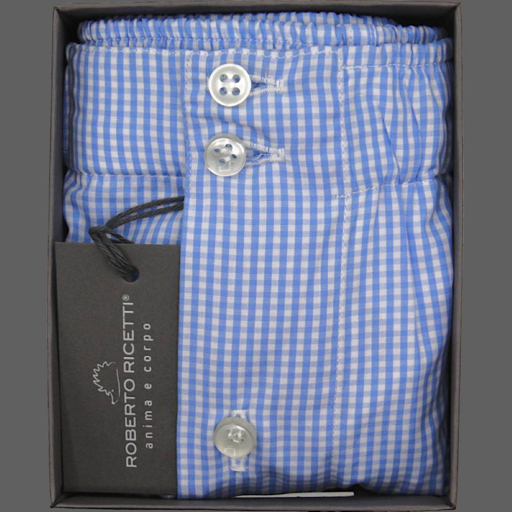 Roberto Ricetti BOXER DB1 SUPPORT - BASIC - CONTINUATIVO - VICHY AZZURRO