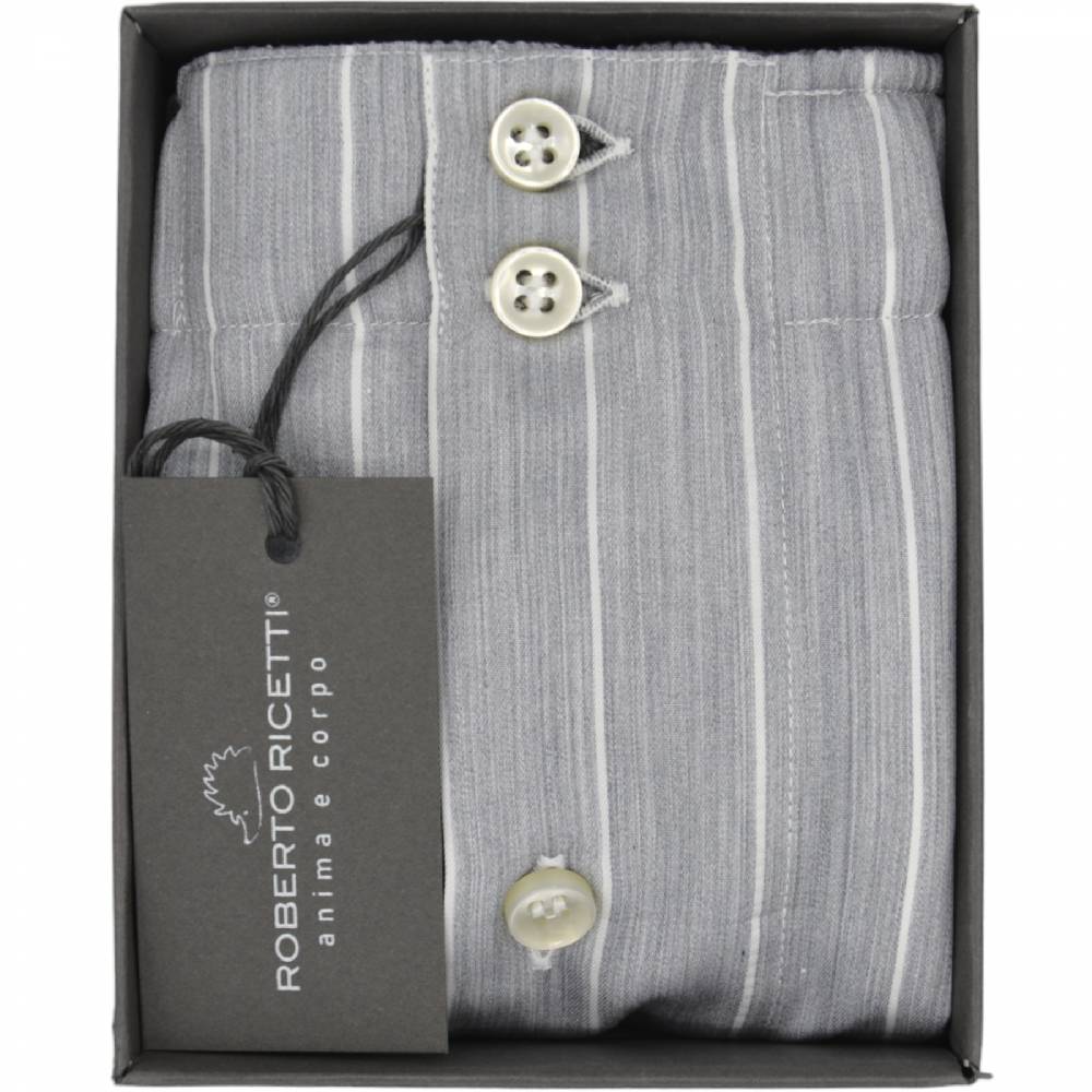 Roberto Ricetti BOXER DB1 SUPPORT - GRIGIO RIGA SOTTILE BIANCA Roberto Ricetti BOXER DB1 SUPPORT - GRIGIO RIGA SOTTILE BIANCA