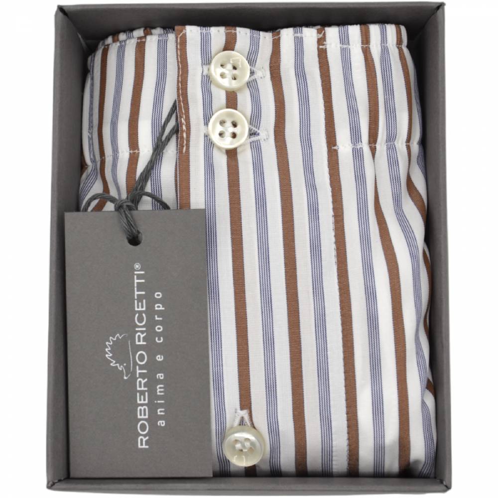 Roberto Ricetti BOXER DB1 SUPPORT - MULTIRIGA MARRONE E BLU