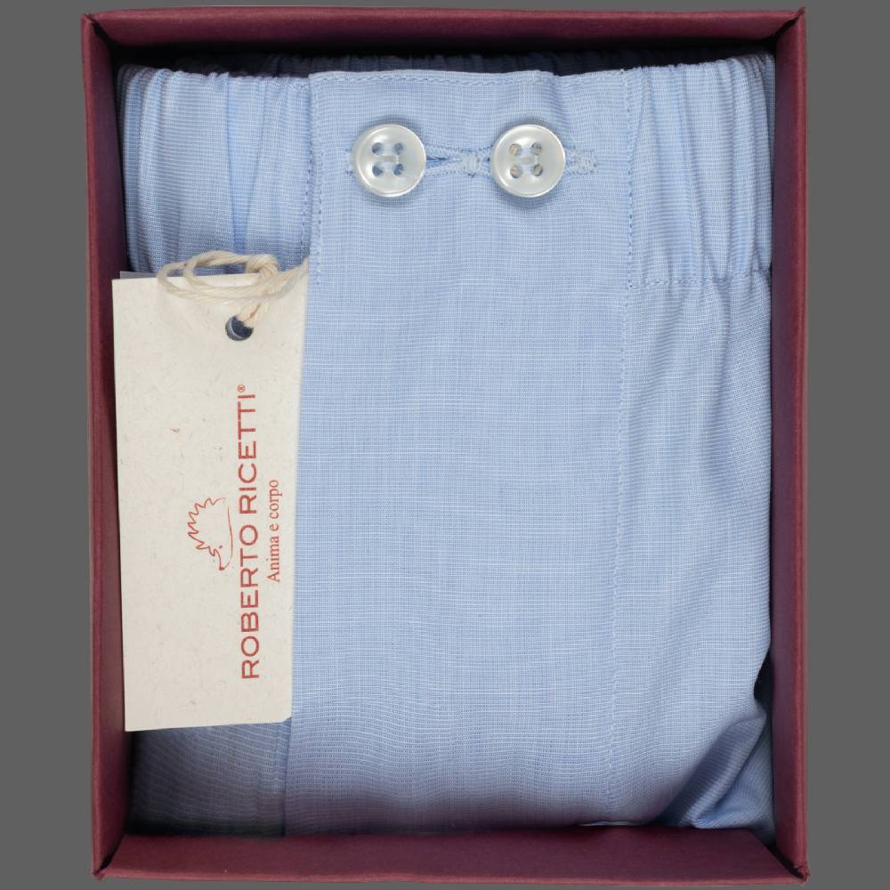 Roberto Ricetti BOXER UOMO CLASSIC - BASIC -CONTINUATIVO - AZZURRO