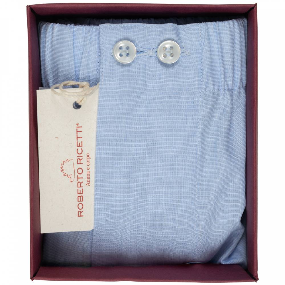 Roberto Ricetti BOXER UOMO CLASSIC - BASIC -CONTINUATIVO - AZZURRO
