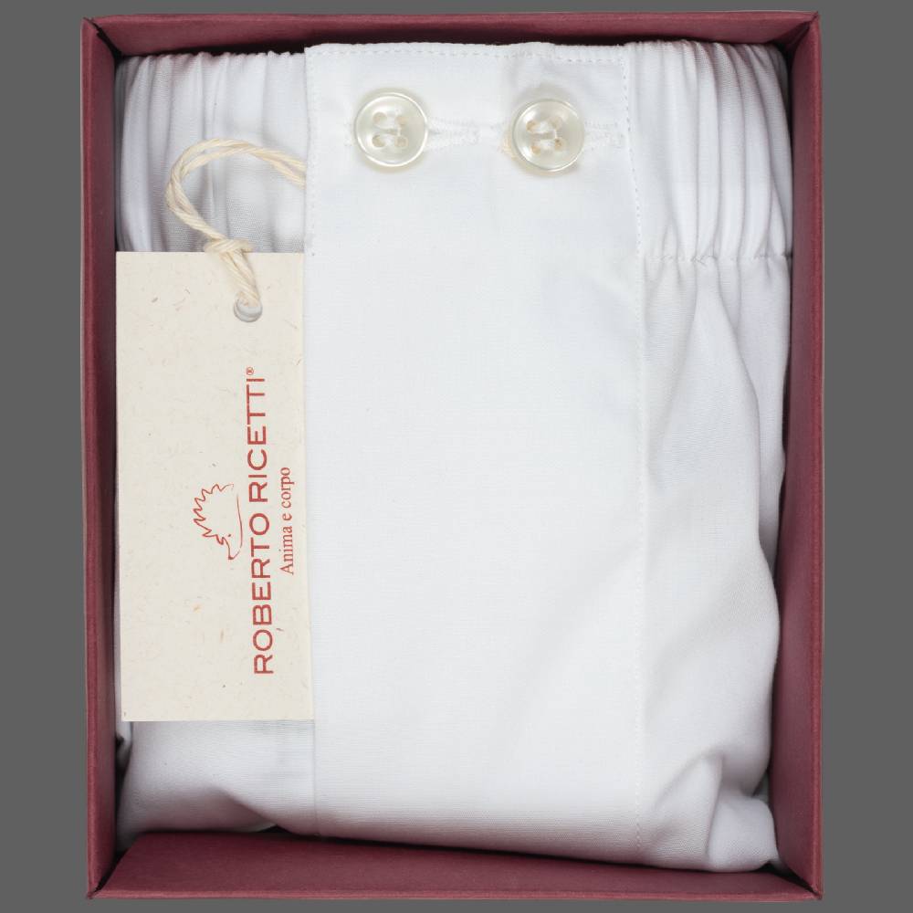 Roberto Ricetti BOXER UOMO CLASSIC - BASIC - CONTINUATIVO - BIANCO