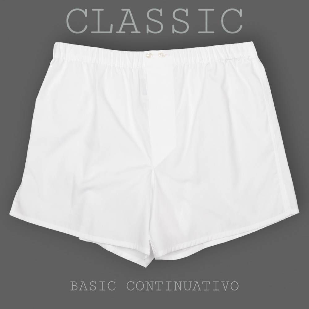 Roberto Ricetti BOXER UOMO CLASSIC - BASIC - CONTINUATIVO - BIANCO