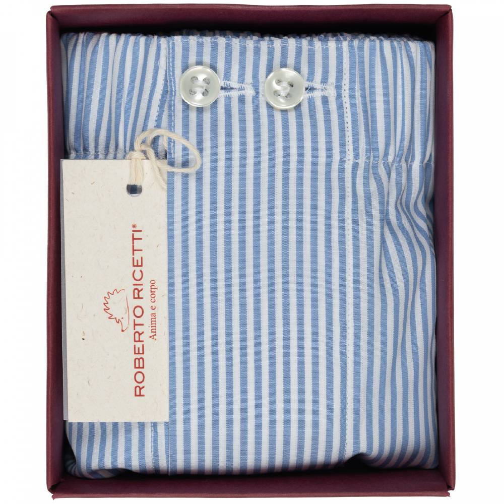 Roberto Ricetti BOXER UOMO CLASSIC - BASIC - CONTINUATIVO - RIGA AZZURRA