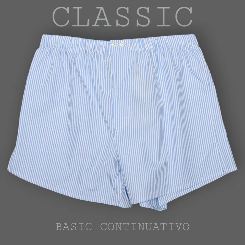 Roberto Ricetti BOXER UOMO CLASSIC - BASIC - CONTINUATIVO - RIGA AZZURRA