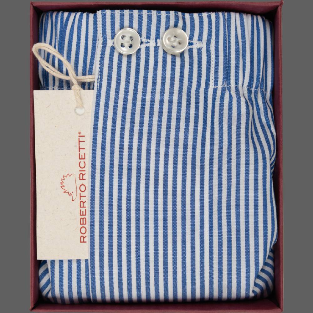 Roberto Ricetti BOXER UOMO CLASSIC - BASIC - CONTINUATIVO - RIGA BLU