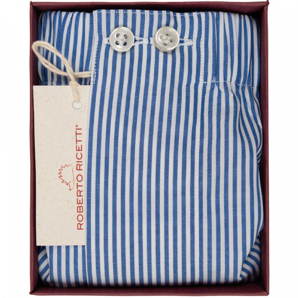 Roberto Ricetti BOXER UOMO CLASSIC - BASIC - CONTINUATIVO - RIGA BLU