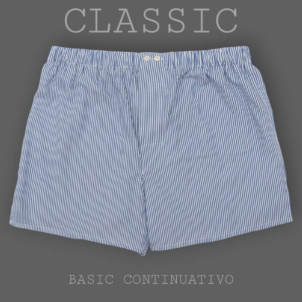 Roberto Ricetti BOXER UOMO CLASSIC - BASIC - CONTINUATIVO - RIGA BLU