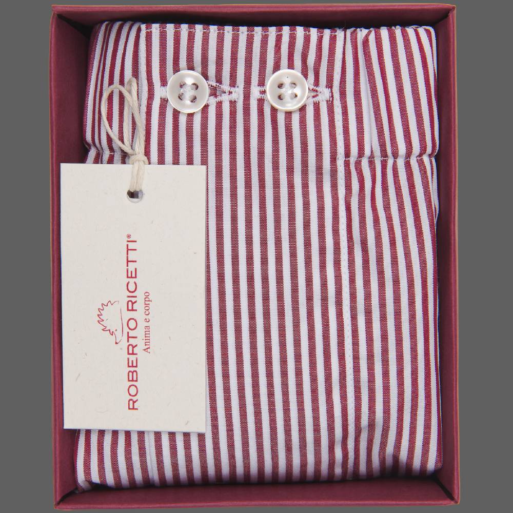 Roberto Ricetti BOXER UOMO CLASSIC - BASIC - CONTINUATIVO - RIGA BORDEAUX