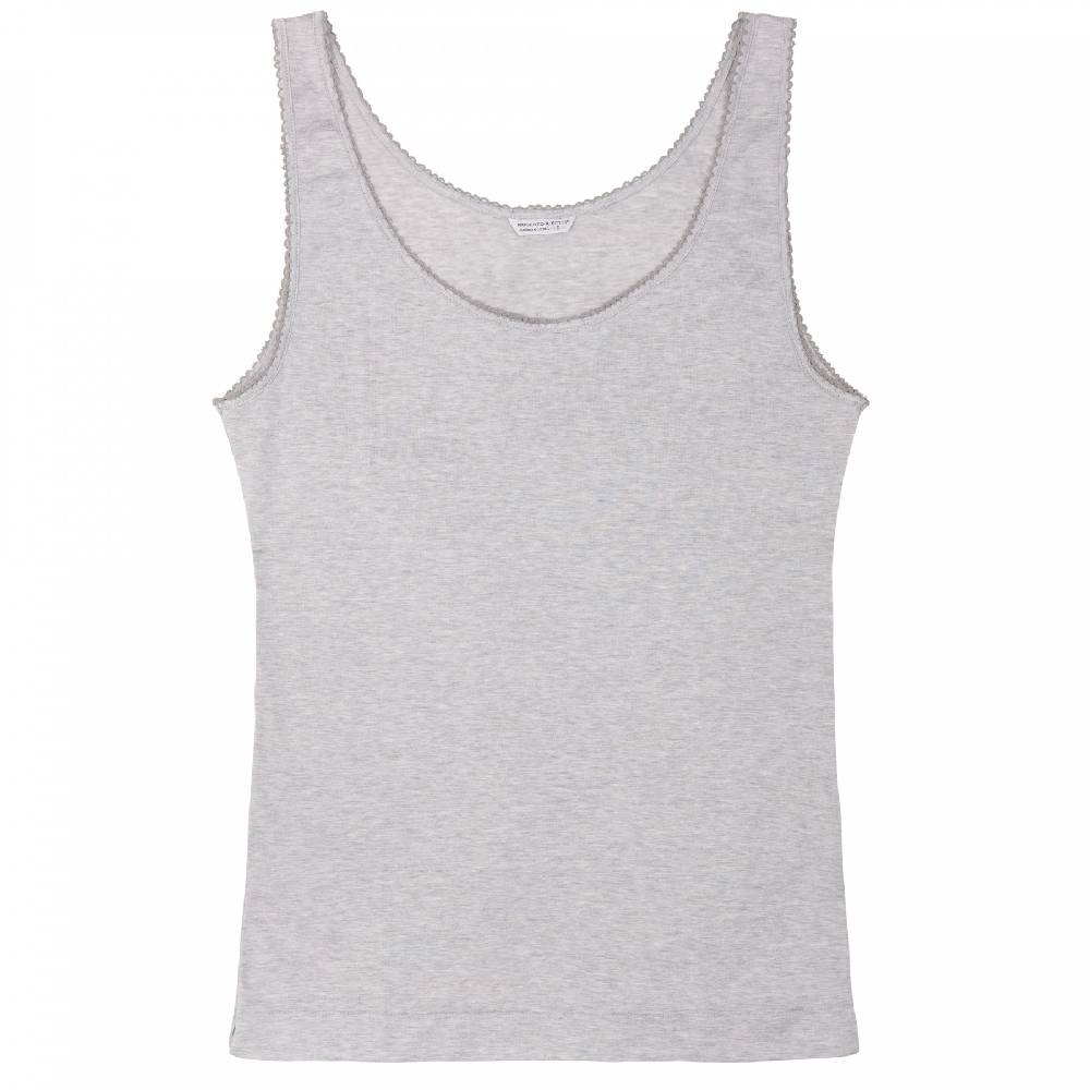 Roberto Ricetti CANOTTA MARTA - GRIGIO CON CROCHET TONO SU TONO