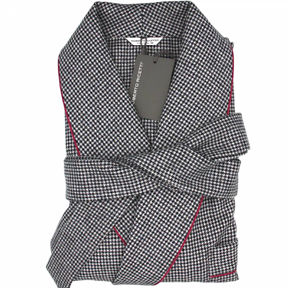 Roberto Ricetti GIACCA DA CAMERA - LANA E CASH. PIED DE PROFILO MAGENTA