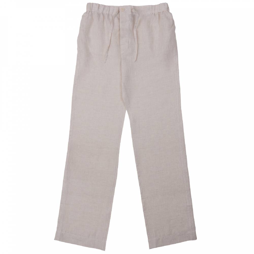 Roberto Ricetti PANTALONE LINO LUNGO - SABBIA IN LINO