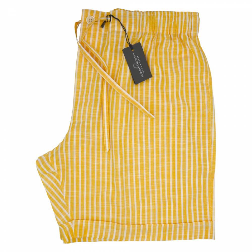 Roberto Ricetti PANTAPA' CORTO - RIGHE BIANCHE E GIALLE