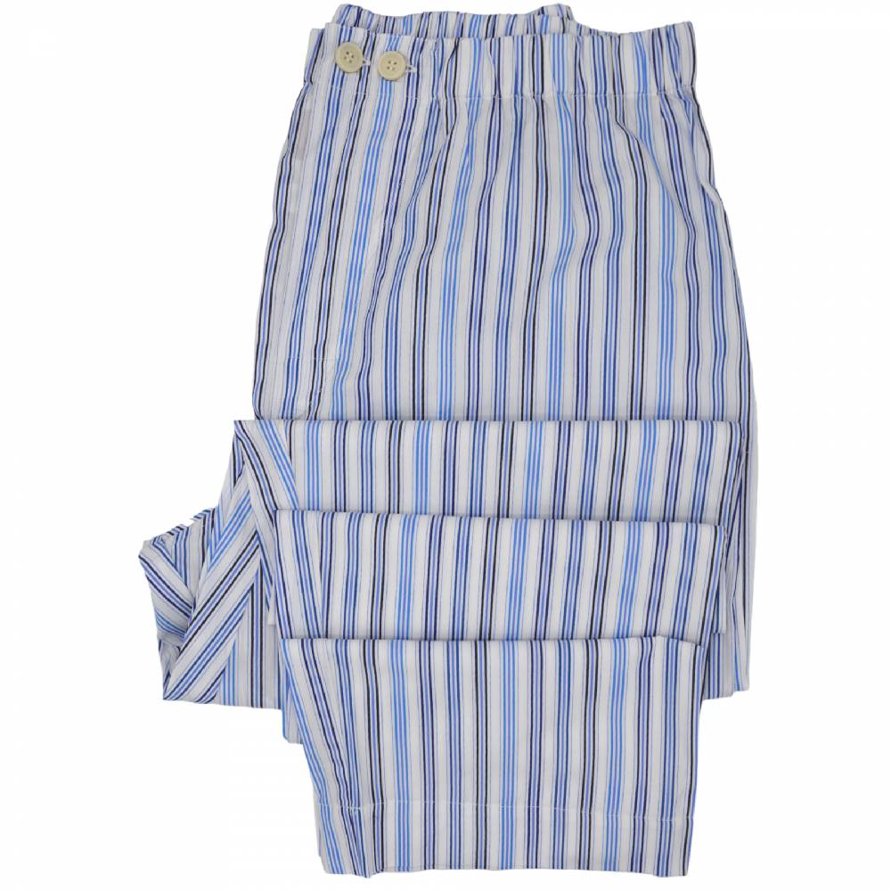 Roberto Ricetti PIGIAMA ESSENTIAL LUNGO - RIGHE AZZURRE